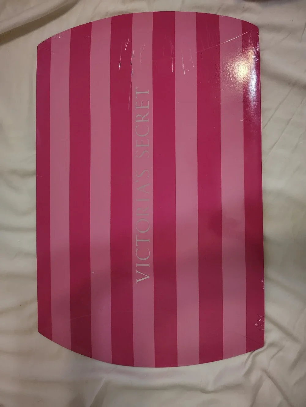 Victoria's Secret Bright Pink Striped Gift Box Very RARE
